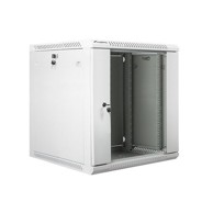 LANBERG Zidni ormar, 19", 22U, 600x600, staklena vrata, sivi